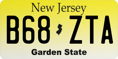 NJ license plate B68ZTA