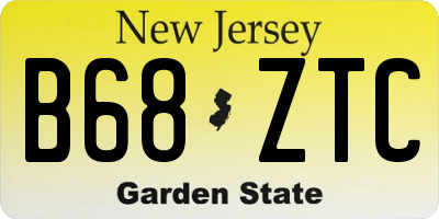 NJ license plate B68ZTC