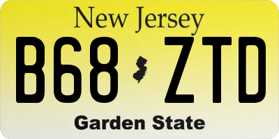 NJ license plate B68ZTD