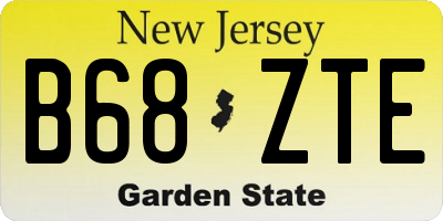 NJ license plate B68ZTE