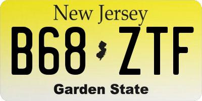 NJ license plate B68ZTF