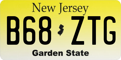 NJ license plate B68ZTG