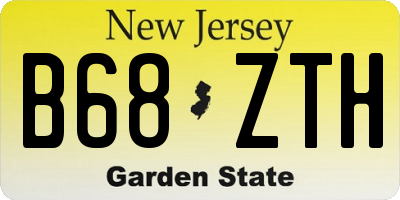 NJ license plate B68ZTH