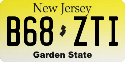 NJ license plate B68ZTI