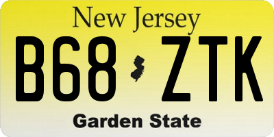 NJ license plate B68ZTK