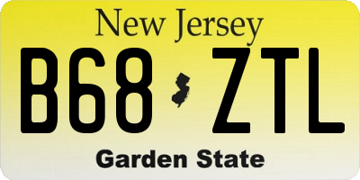 NJ license plate B68ZTL
