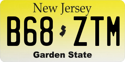NJ license plate B68ZTM