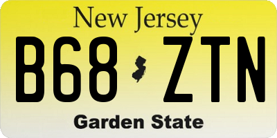 NJ license plate B68ZTN