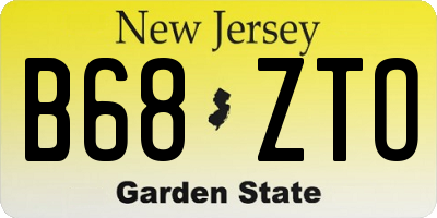 NJ license plate B68ZTO
