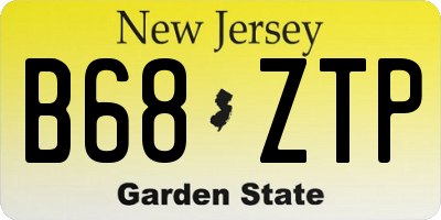 NJ license plate B68ZTP