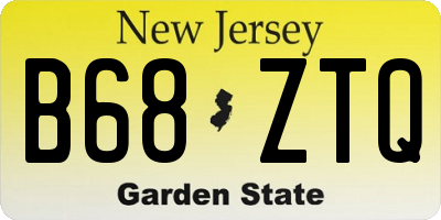 NJ license plate B68ZTQ