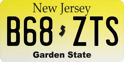 NJ license plate B68ZTS