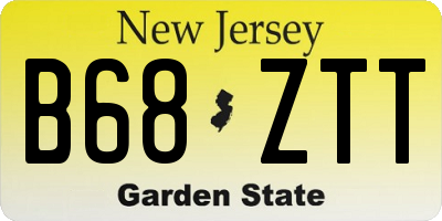 NJ license plate B68ZTT