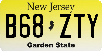 NJ license plate B68ZTY