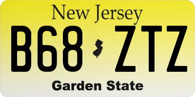 NJ license plate B68ZTZ