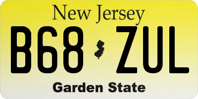NJ license plate B68ZUL