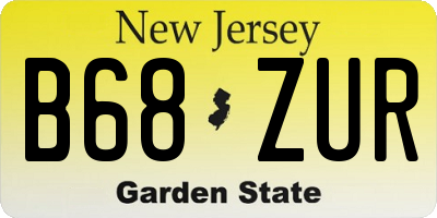 NJ license plate B68ZUR