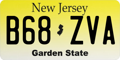 NJ license plate B68ZVA