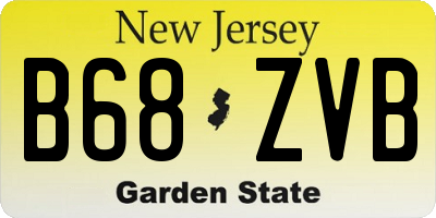 NJ license plate B68ZVB