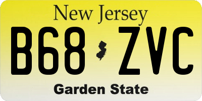 NJ license plate B68ZVC