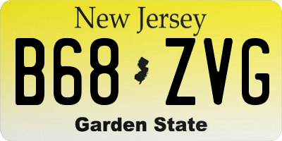 NJ license plate B68ZVG