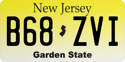 NJ license plate B68ZVI