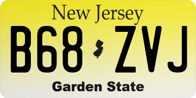 NJ license plate B68ZVJ