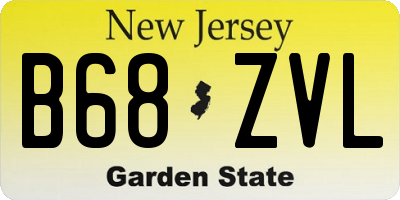 NJ license plate B68ZVL