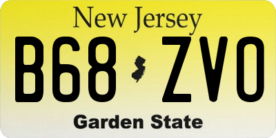 NJ license plate B68ZVO