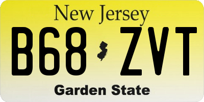 NJ license plate B68ZVT