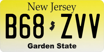 NJ license plate B68ZVV