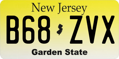 NJ license plate B68ZVX