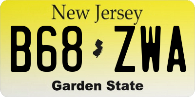 NJ license plate B68ZWA