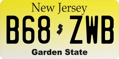 NJ license plate B68ZWB