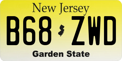 NJ license plate B68ZWD