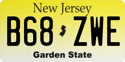 NJ license plate B68ZWE