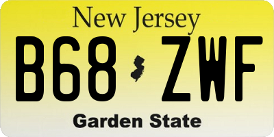 NJ license plate B68ZWF