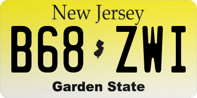 NJ license plate B68ZWI