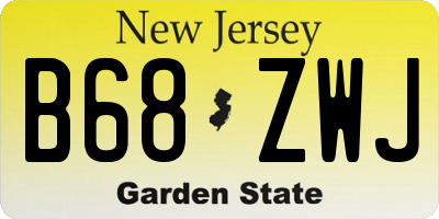 NJ license plate B68ZWJ
