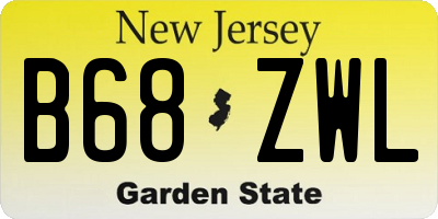 NJ license plate B68ZWL