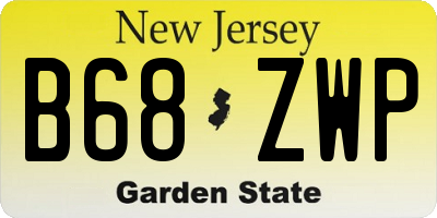 NJ license plate B68ZWP