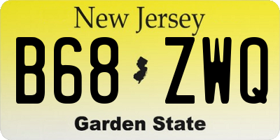 NJ license plate B68ZWQ