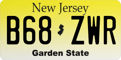 NJ license plate B68ZWR