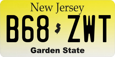 NJ license plate B68ZWT
