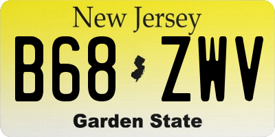 NJ license plate B68ZWV