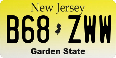 NJ license plate B68ZWW