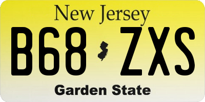NJ license plate B68ZXS