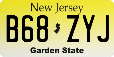 NJ license plate B68ZYJ