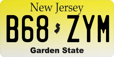 NJ license plate B68ZYM