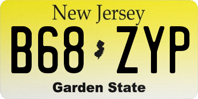 NJ license plate B68ZYP